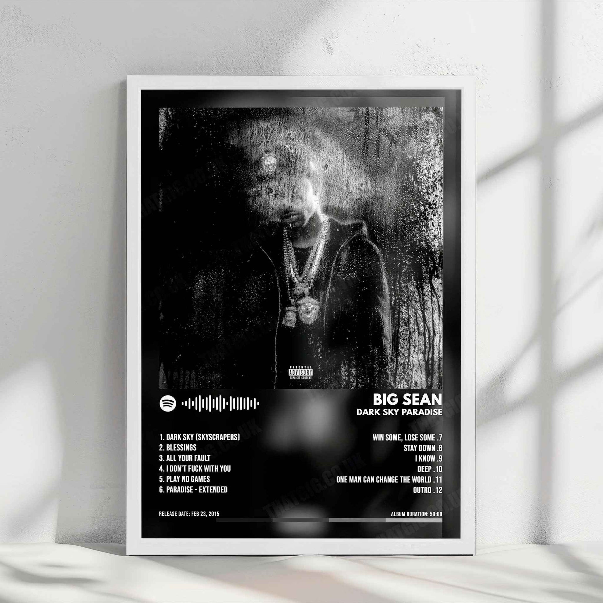 Big Sean "Dark Sky Paradise" Album Cover Poster - with Complete Tracklist