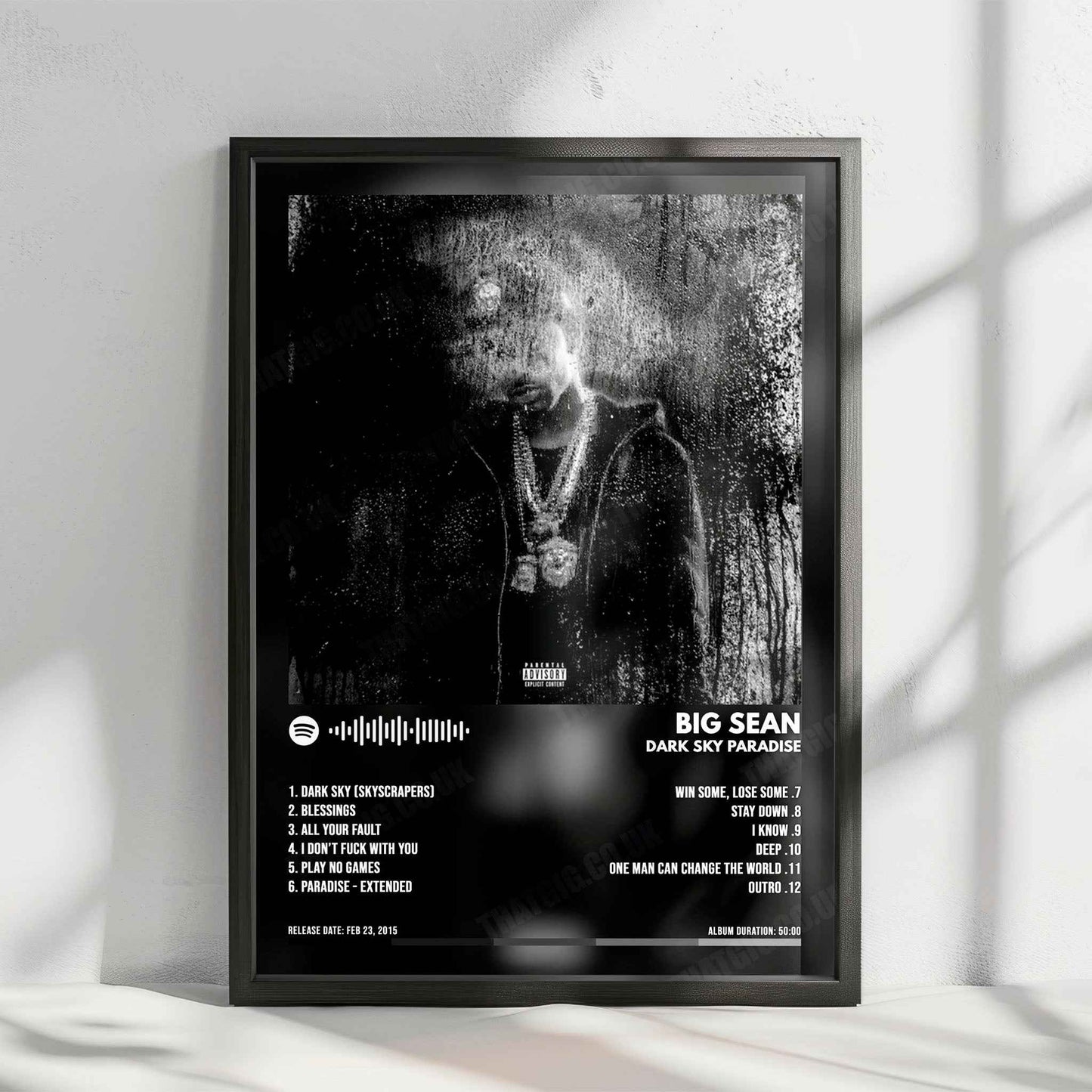 Big Sean "Dark Sky Paradise" Album Cover Poster - with Complete Tracklist