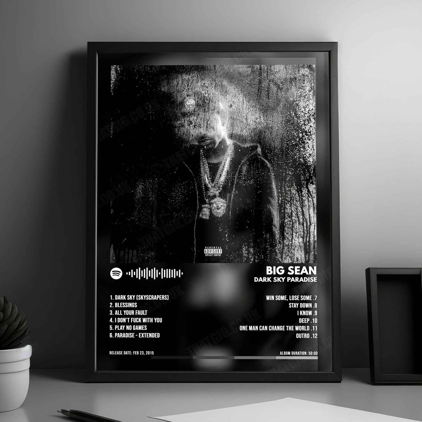 Big Sean "Dark Sky Paradise" Album Cover Poster - with Complete Tracklist