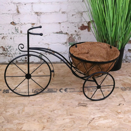 Bike Garden Planter Metal Vintage Style Black