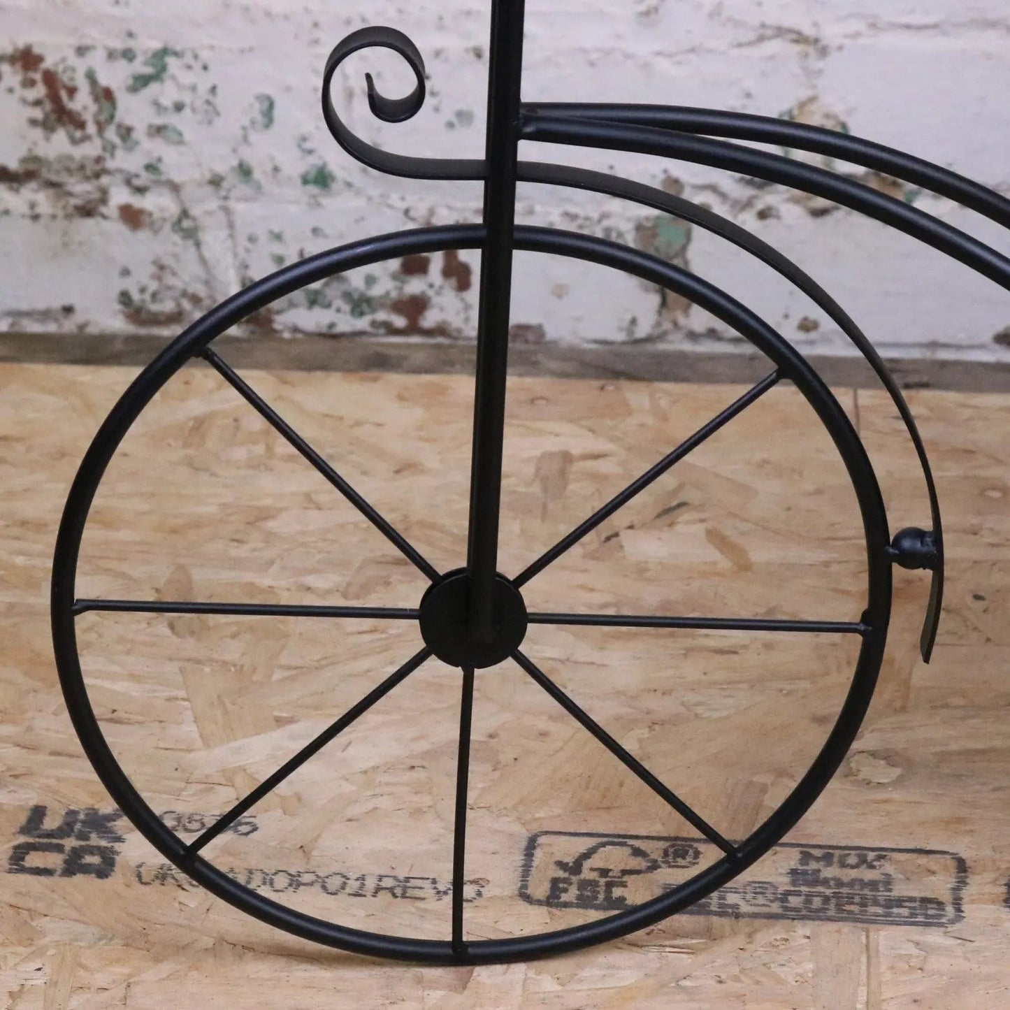 Bike Garden Planter Metal Vintage Style Black