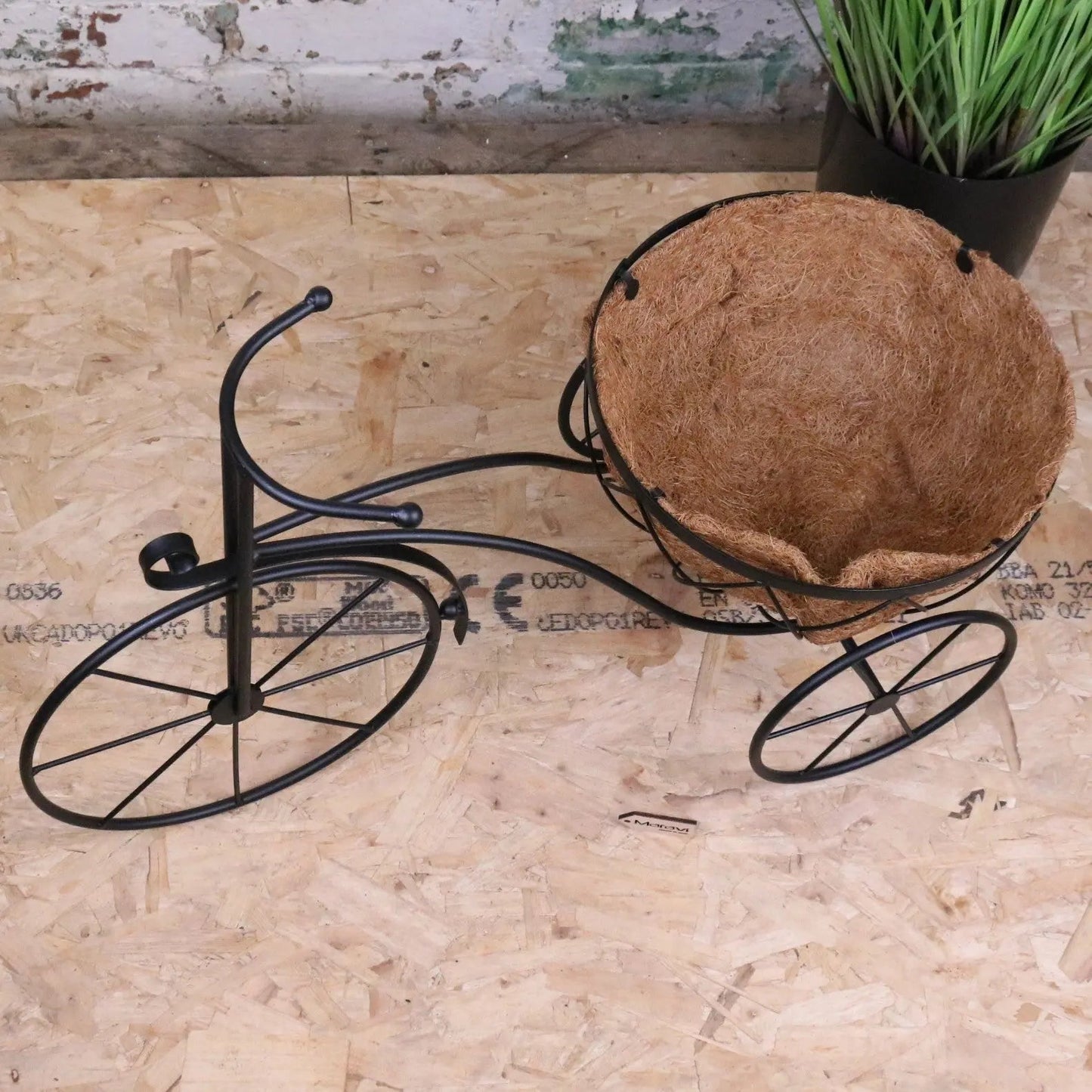 Bike Garden Planter Metal Vintage Style Black