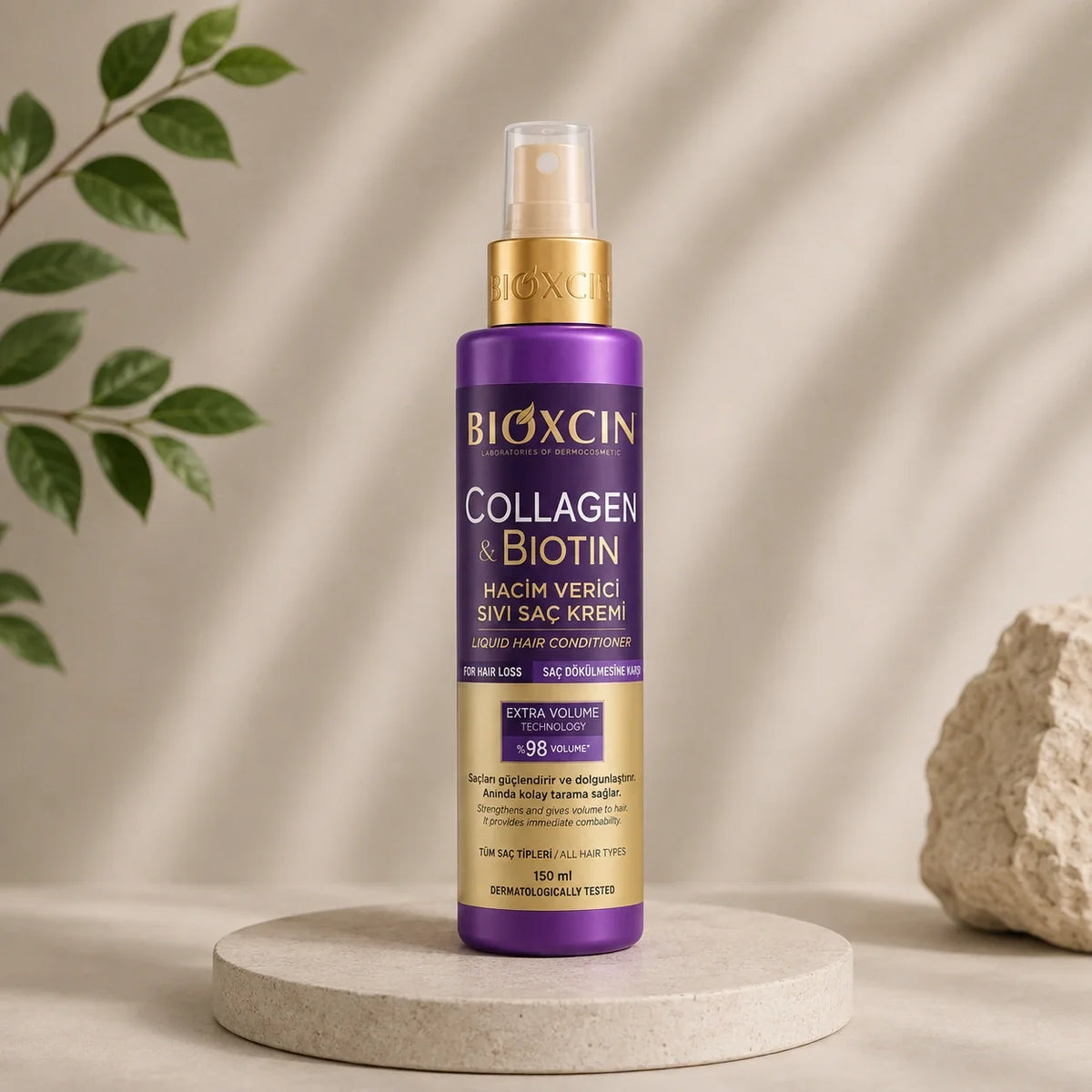 Bioxcin Collagen & Biotin Volumising Liquid Conditioner | Leave-In Hair Treatment