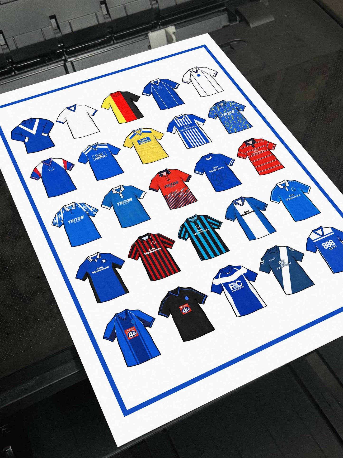 Birmingham Retro Shirts Football Print