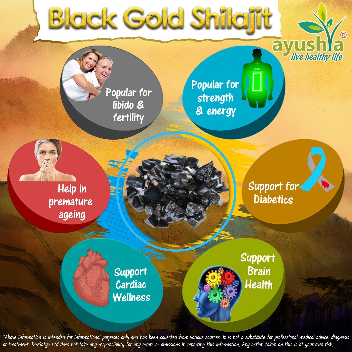 Black Gold Pure Himalayan Shilajit Resin - Natural Fulvic Acid & 85+ Trace Minerals - High Potency Energy, Focus & Immune Support - Lab Tested Ayurvedic Supplement - 25 grm