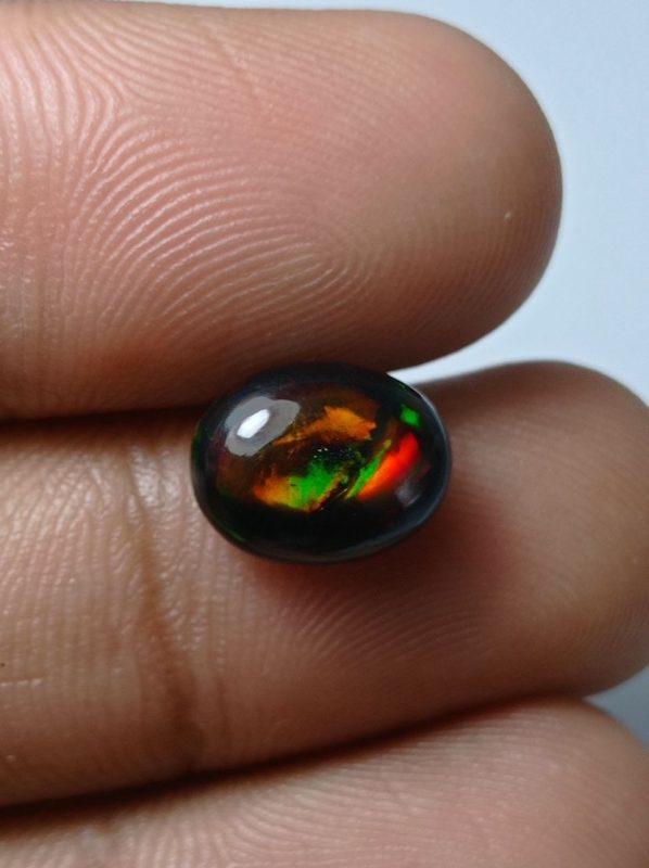 3.5ct Opal for Sale - Black Fire Opal - Welo Opal - October Birthstone - 12x9x6mm