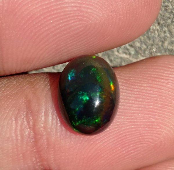 3ct Opal for Sale - Black Fire Opal - Welo Opal - October Birthstone - 12 x 9 x 6 mm