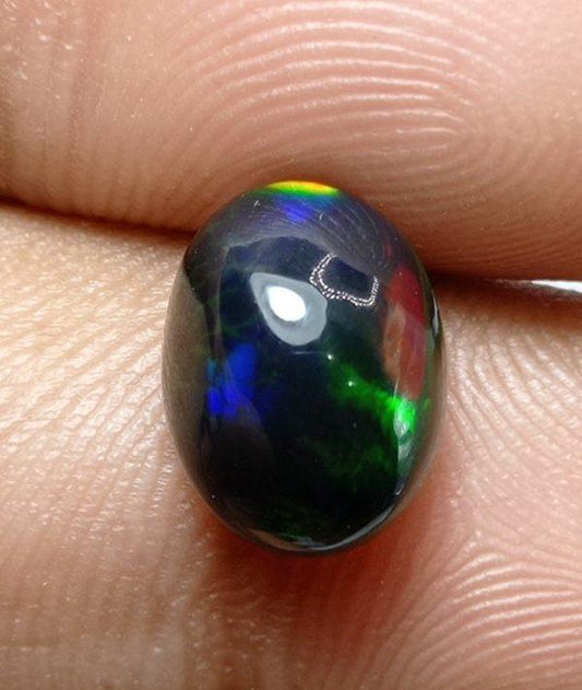 2.9ct Opal for Sale - Black Fire Opal - Welo Opal - October Birthstone - 12x9x6mm