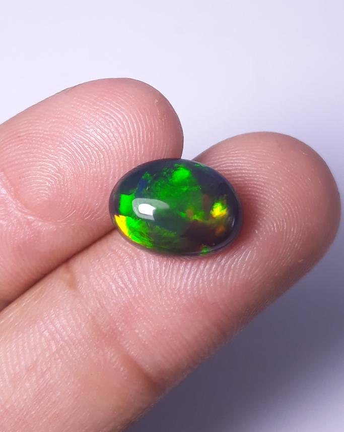 3.70ct Opal for Sale - Black Fire Opal - Welo Opal - October Birthstone - 13.1x10x6.3mm