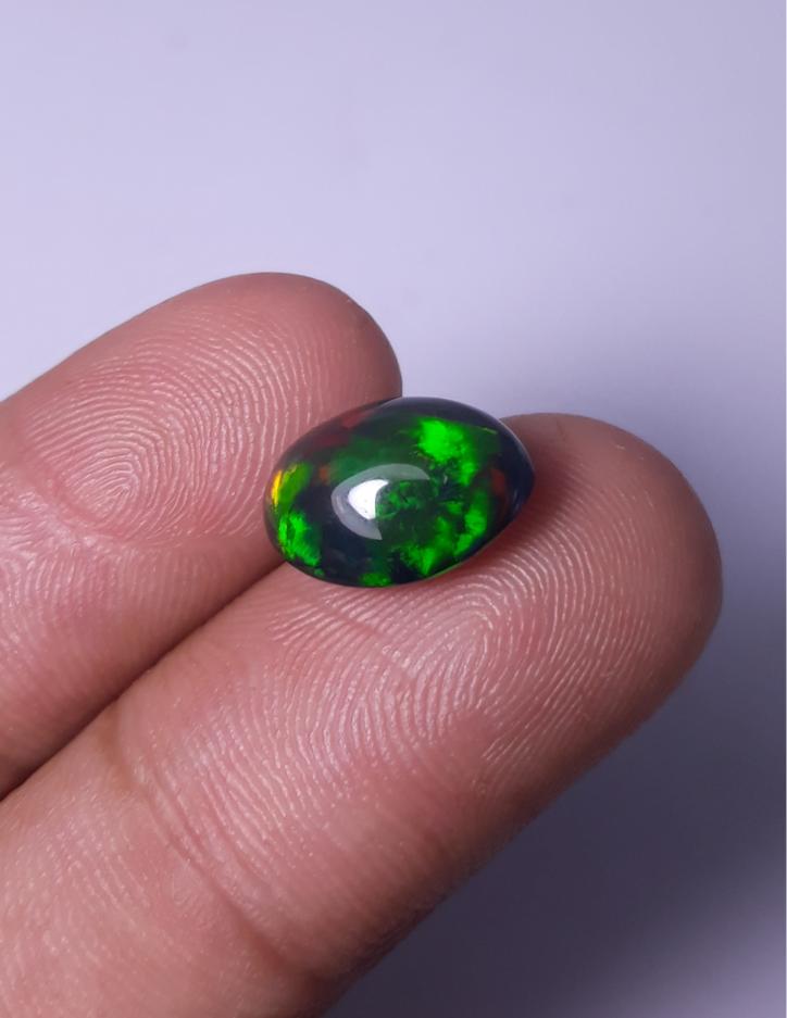 3.70ct Opal for Sale - Black Fire Opal - Welo Opal - October Birthstone - 13.1x10x6.3mm