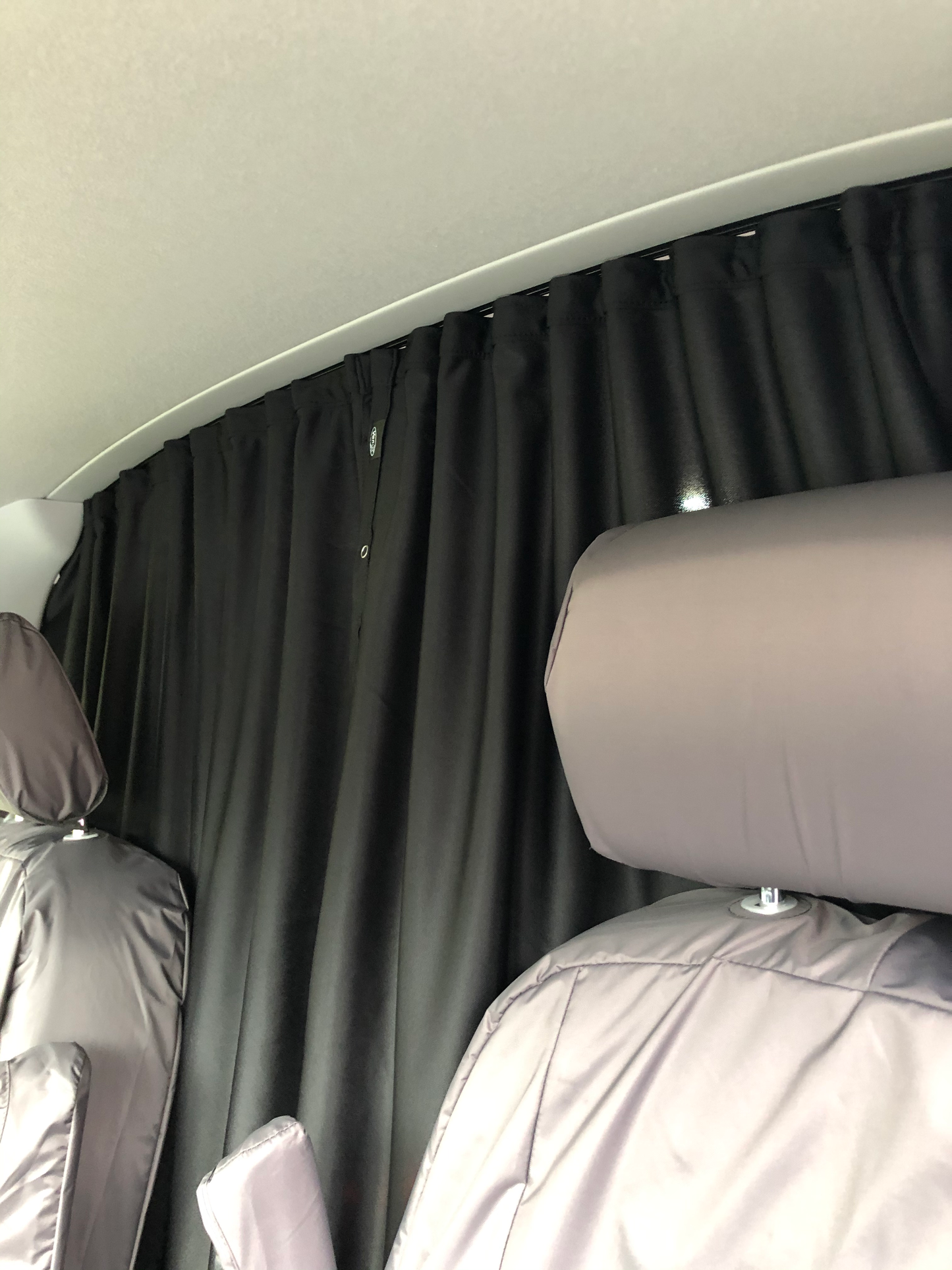 For MAN TGE / New Crafter Campervan & Motorhome Maxi-Cab Divider Curtain with Rail – Premium Privacy