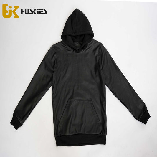 Black Hoodie - Premium Lambskin Leather