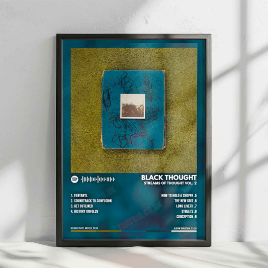 Black Thought "Streams of Thought, Vol. 2 " Album Cover Poster - with Complete Tracklist