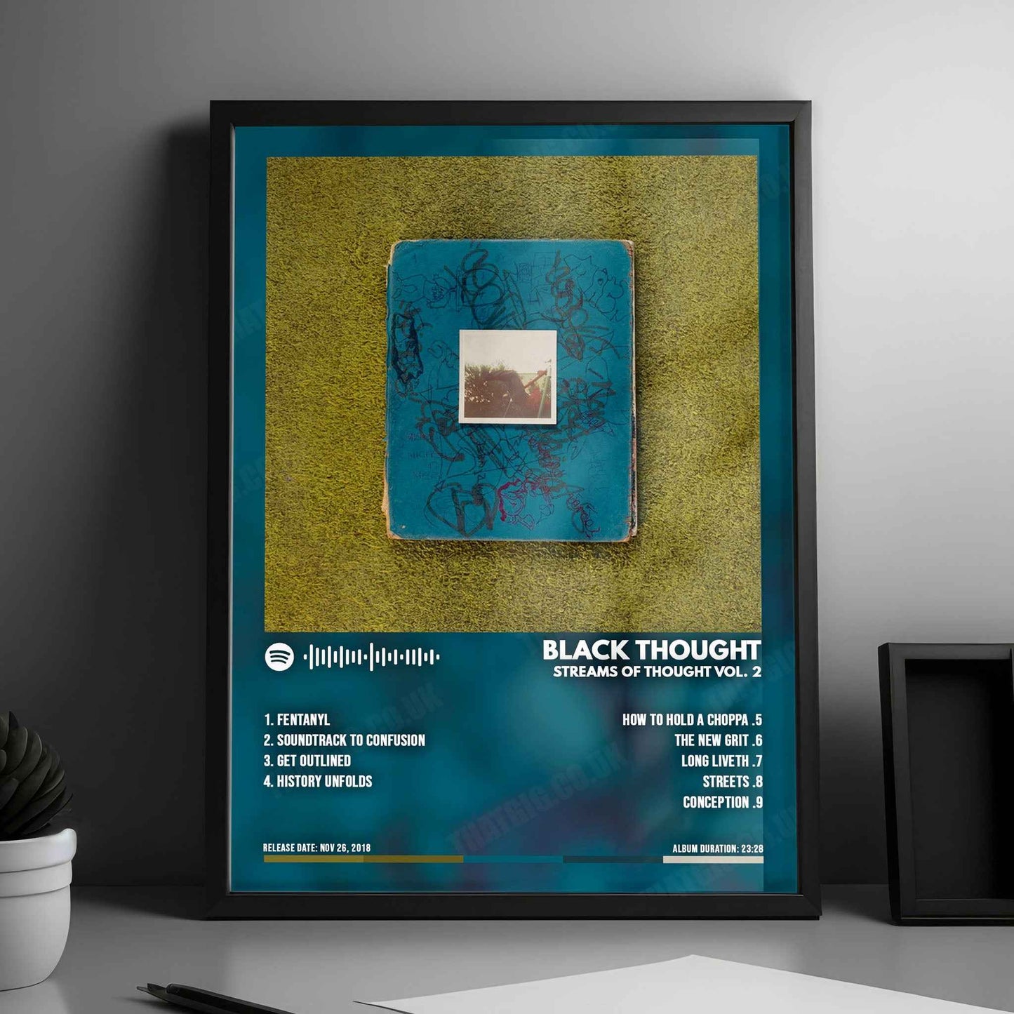 Black Thought "Streams of Thought,  Vol. 2 " Album Cover Poster - with Complete Tracklist