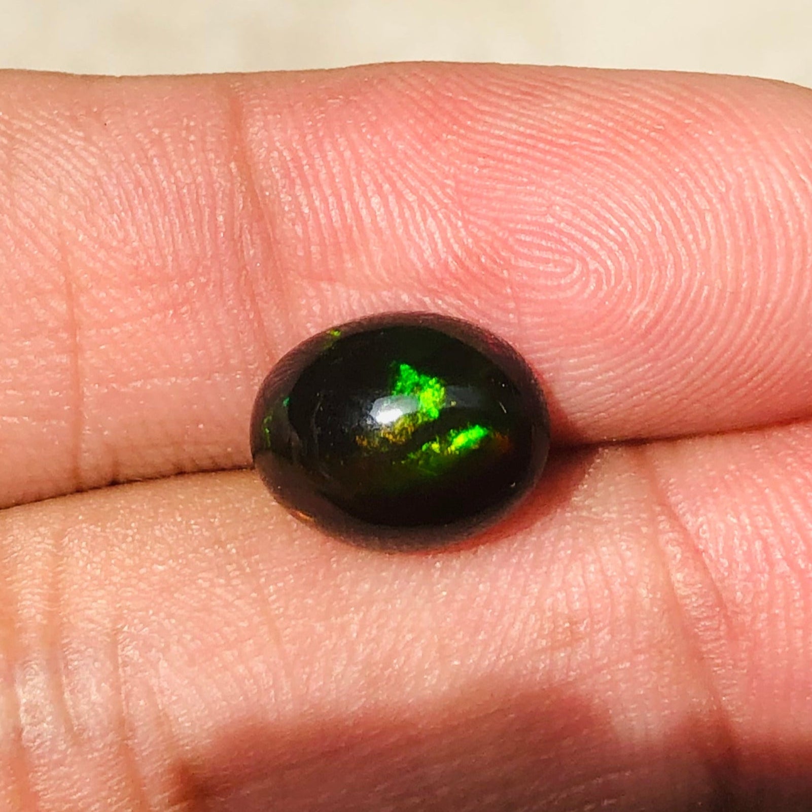 3.1ct Opal for Sale - Black Fire Opal - October Birthstone - 12x9mm