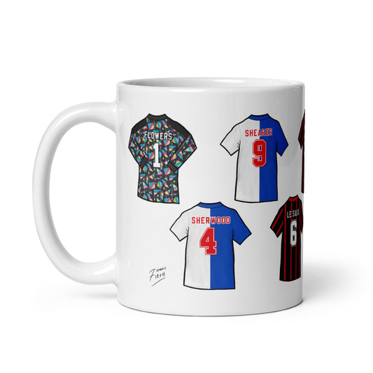 Blackburn Legends Shirts Illustrated Ceramic Football Mug