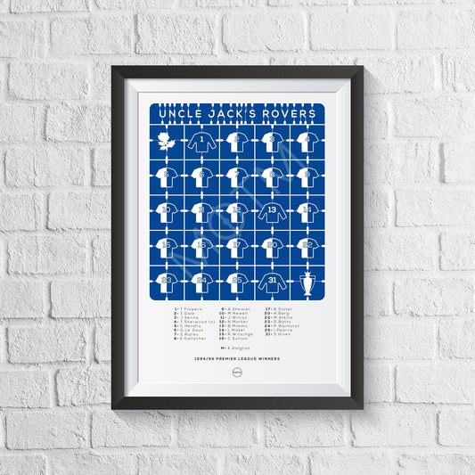 Blackburn 'Uncle Jack's Rovers' 1994/1995 Print
