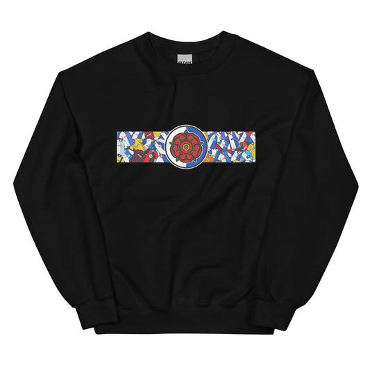 Blackburn Lancashire Rose Retro Football Unisex Sweatshirt