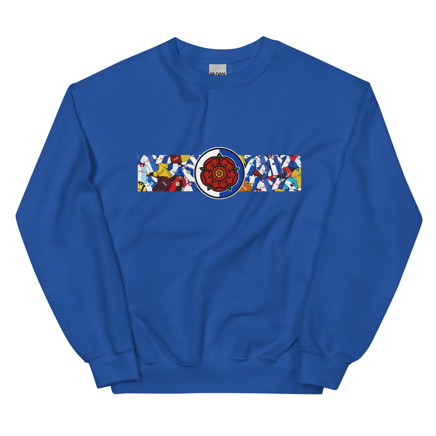 Blackburn Lancashire Rose Retro Football Unisex Sweatshirt