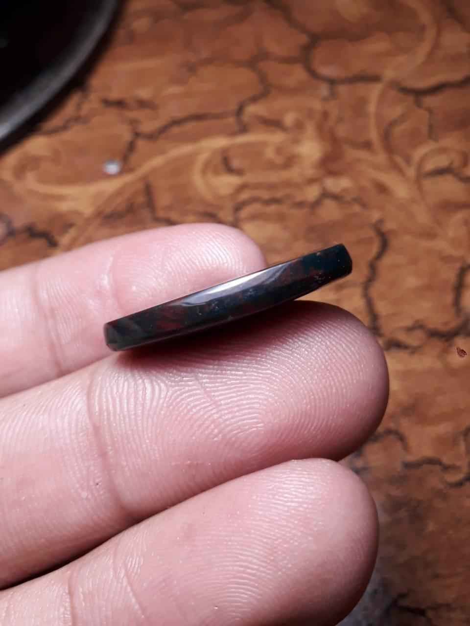 14.6ct Natural High Quality Blood Stone - Heliotrope - Dimension-25.8mm X 15mm