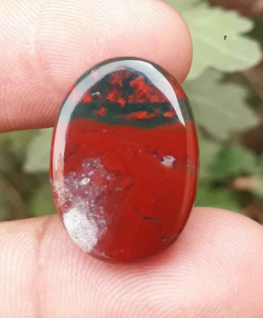 18.7ct Natural High Quality Blood Stone - Heliotrope - Dimension-22.5x17mm
