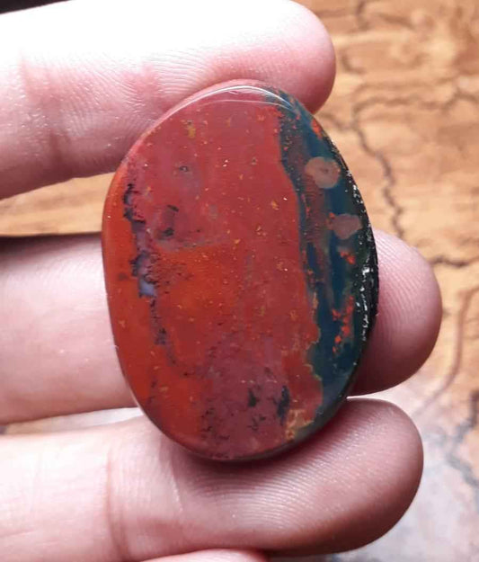 43.6ct Natural Blood Stone for Pendant and Another Jewelry Design, Dimension-32.7x23.8mm