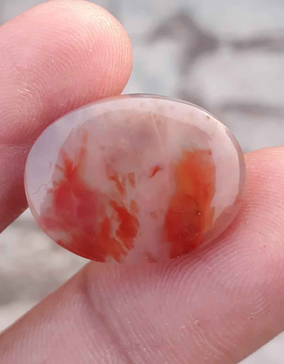 13.8ct Natural High Quality Blood Stone - Heliotrope - Dimension-21x16mm