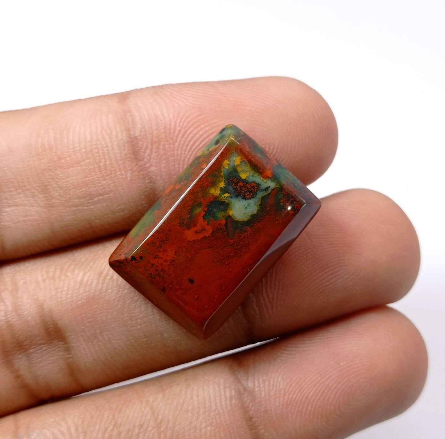 36.5ct Imperial Quality Blood Stone - Heliotrope - Hajr-ul-Dam-25x17mm