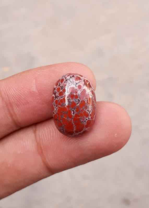 14.5ct Jasper - Blood Jasper Cabochon - Red Jasper - 19.6 x 12.7mm