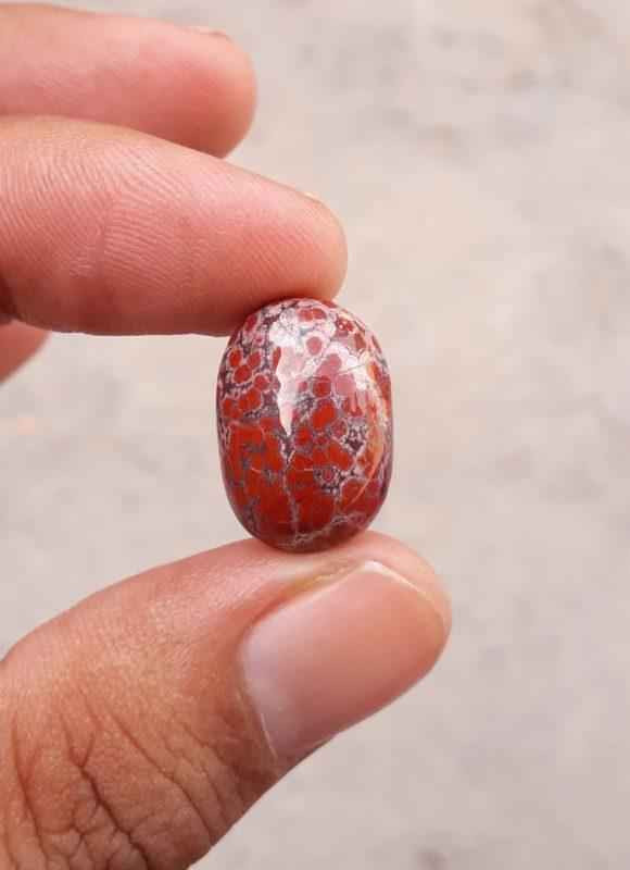 14.5ct Jasper - Blood Jasper Cabochon - Red Jasper - 19.6 x 12.7mm