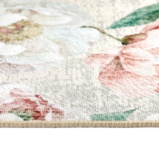 Eco-Washable Rug Flower Design