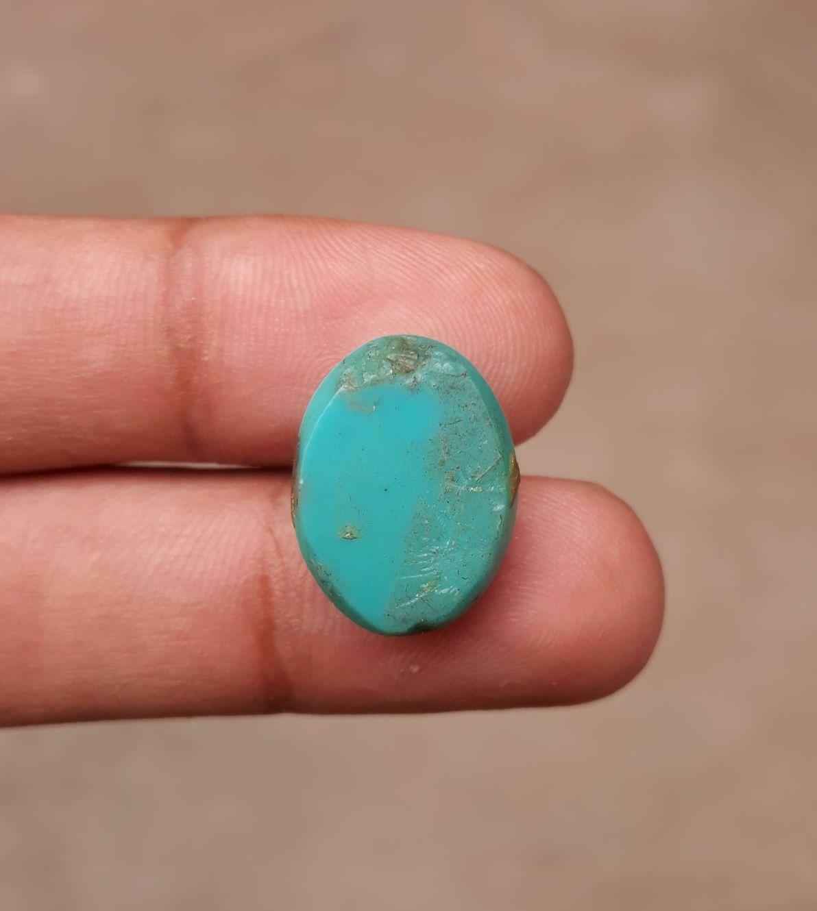 12ct Natural Certified Turquoise  - Blue  Turquoise - 12ct-19x14mm