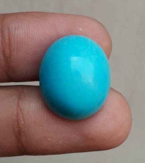 Natural Certified Turquoise blue Turquoise Feroza-21ct-20x17mm
