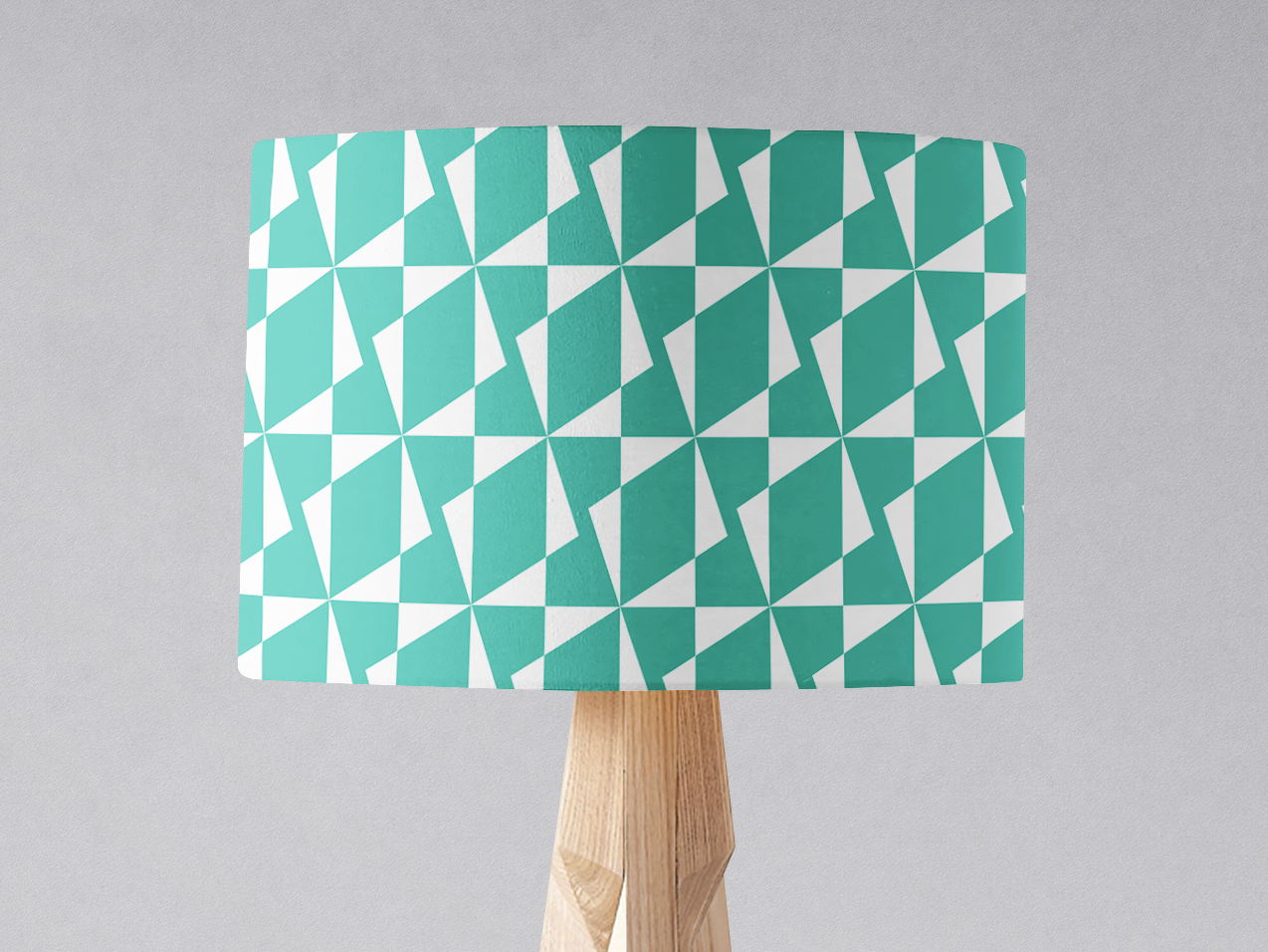 Turquoise Retro Geometric Lampshade, Ceiling or Table Lamp Shade (Copy)