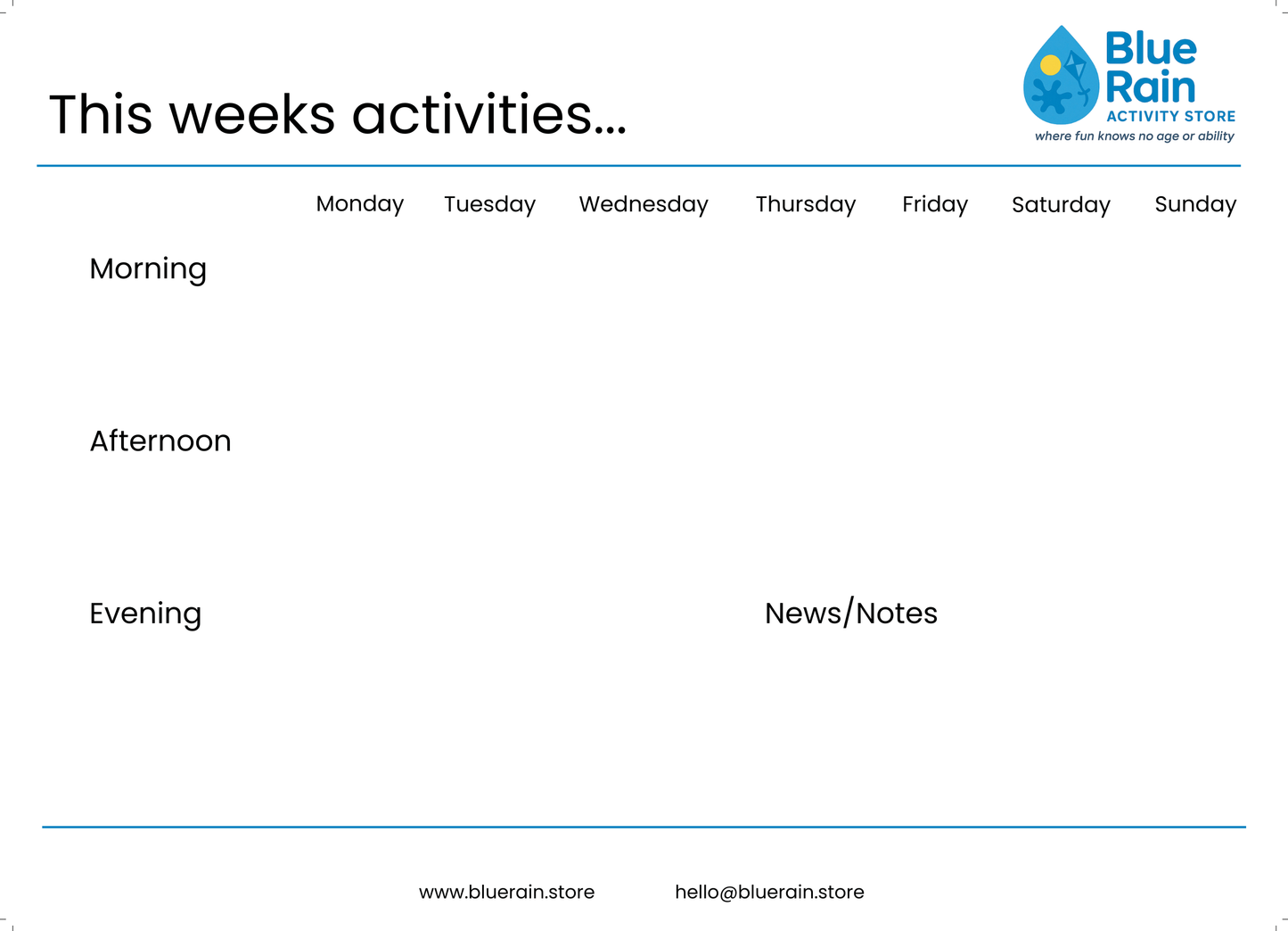 Activity Calendar Orientation Board – Daily Routine & Planning