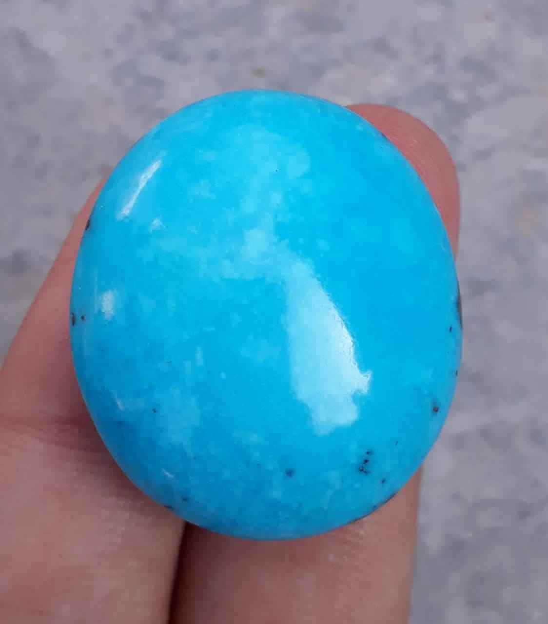 Natural Certified Turquoise  - Blue Turquoise - 71.3ct- 30x26mm