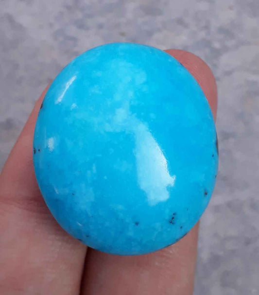 Natural Certified Turquoise  - Blue Turquoise - 71.3ct- 30x26mm