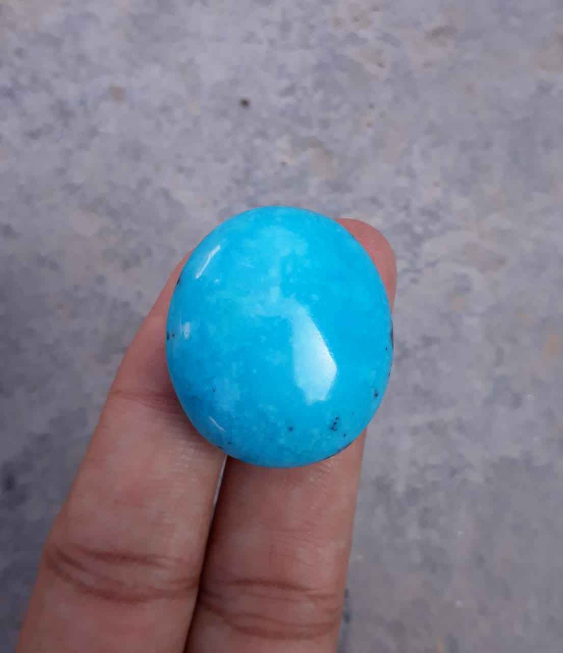 Natural Certified Turquoise  - Blue Turquoise - 71.3ct- 30x26mm