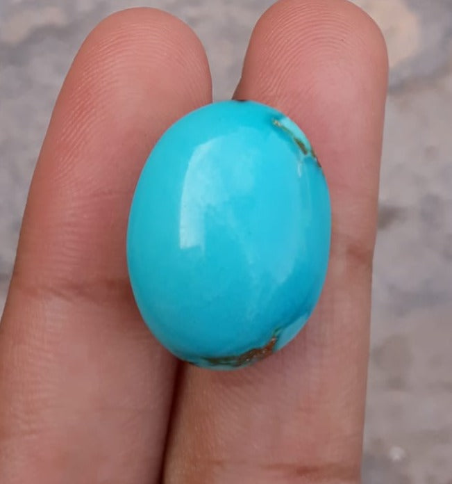 Natural Certified Turquoise  - Blue Turquoise - 23.9ct- 20x16mm