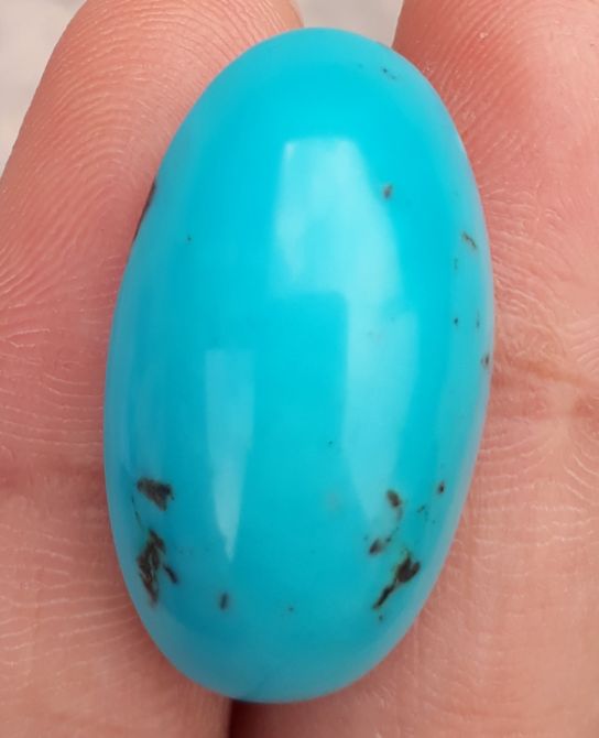 Natural Certified Turquoise  - Blue Turquoise - 29.1ct- 26x15mm