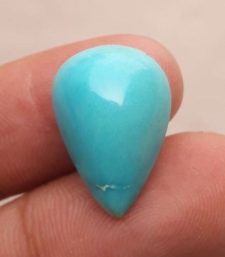 Natural Certified Turquoise - Blue Turquoise - 13ct- 21x14mm