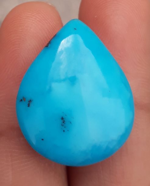 Natural Certified Turquoise  - Blue Turquoise - 24.4ct- 23x19mm