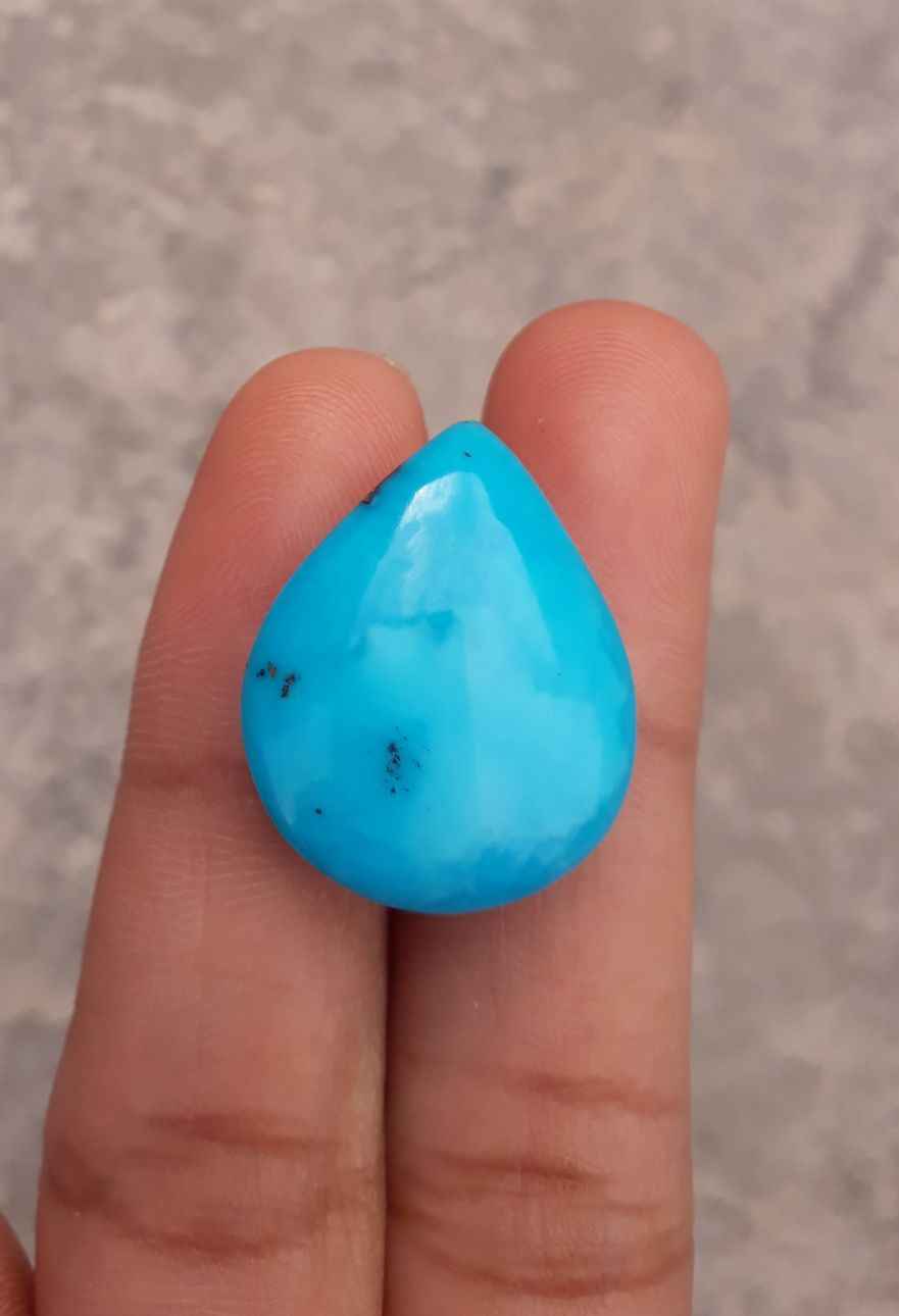 Natural Certified Turquoise  - Blue Turquoise - 24.4ct- 23x19mm