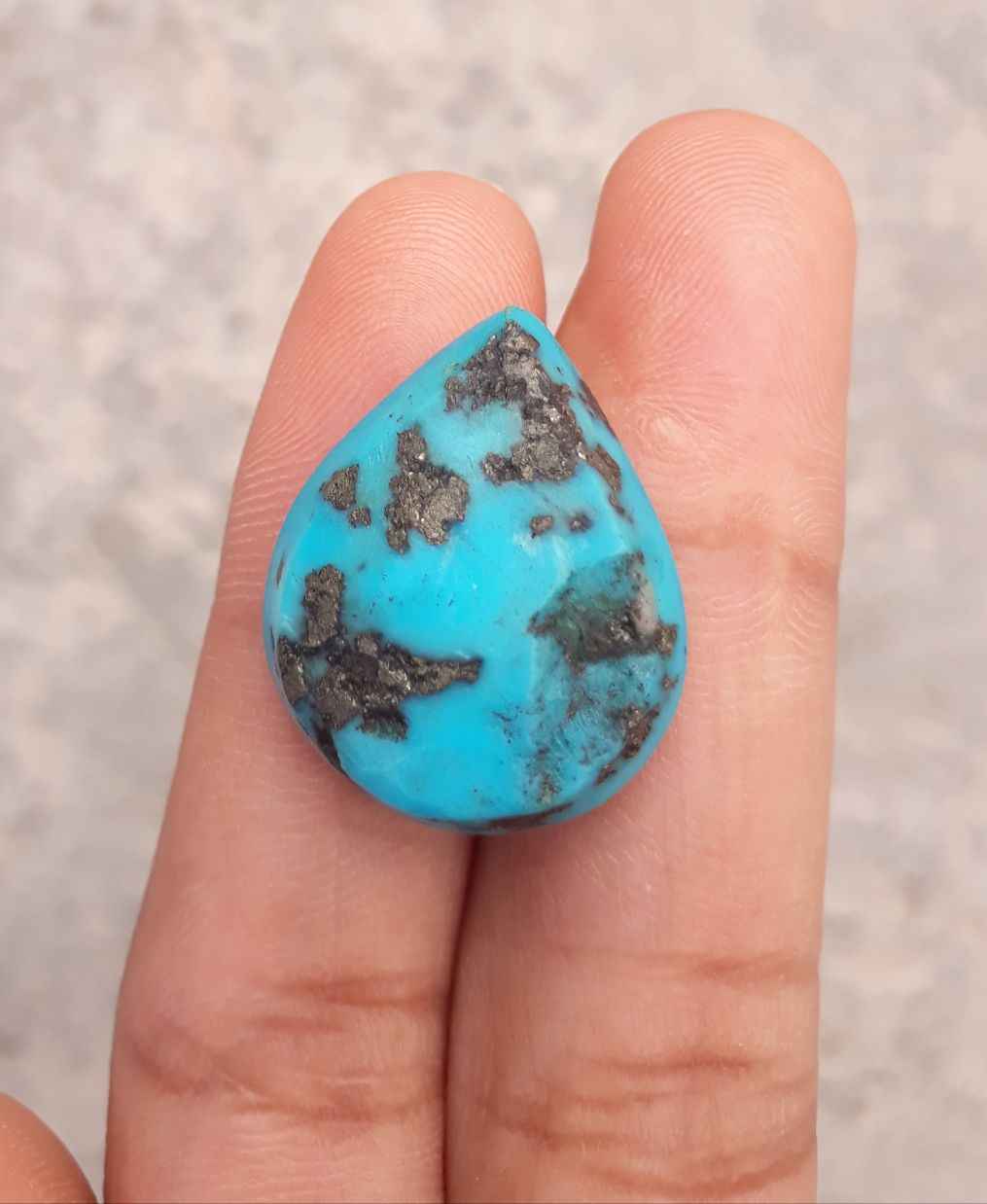 Natural Certified Turquoise  - Blue Turquoise - 24.4ct- 23x19mm