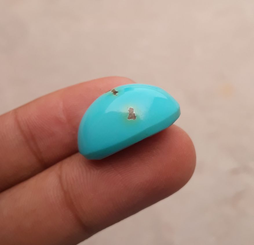Natural Certified Turquoise  - Blue Turquoise - 26.5ct- 23x15mm