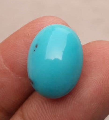 Natural Certified Turquoise  - Blue Turquoise - 15.2ct- 18x13mm