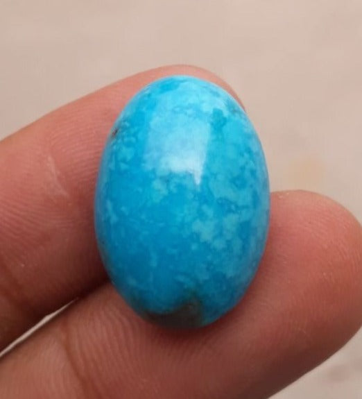Natural Certified Turquoise - Blue Turquoise - 26.8ct- 23x16mm
