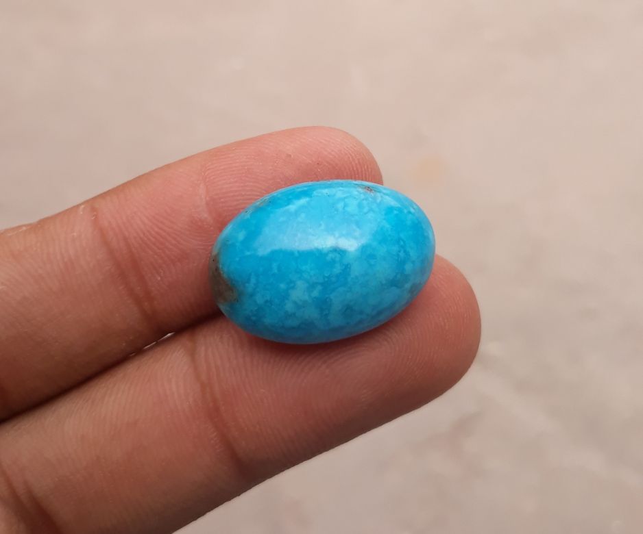 Natural Certified Turquoise  - Blue Turquoise - 26.8ct- 23x16mm
