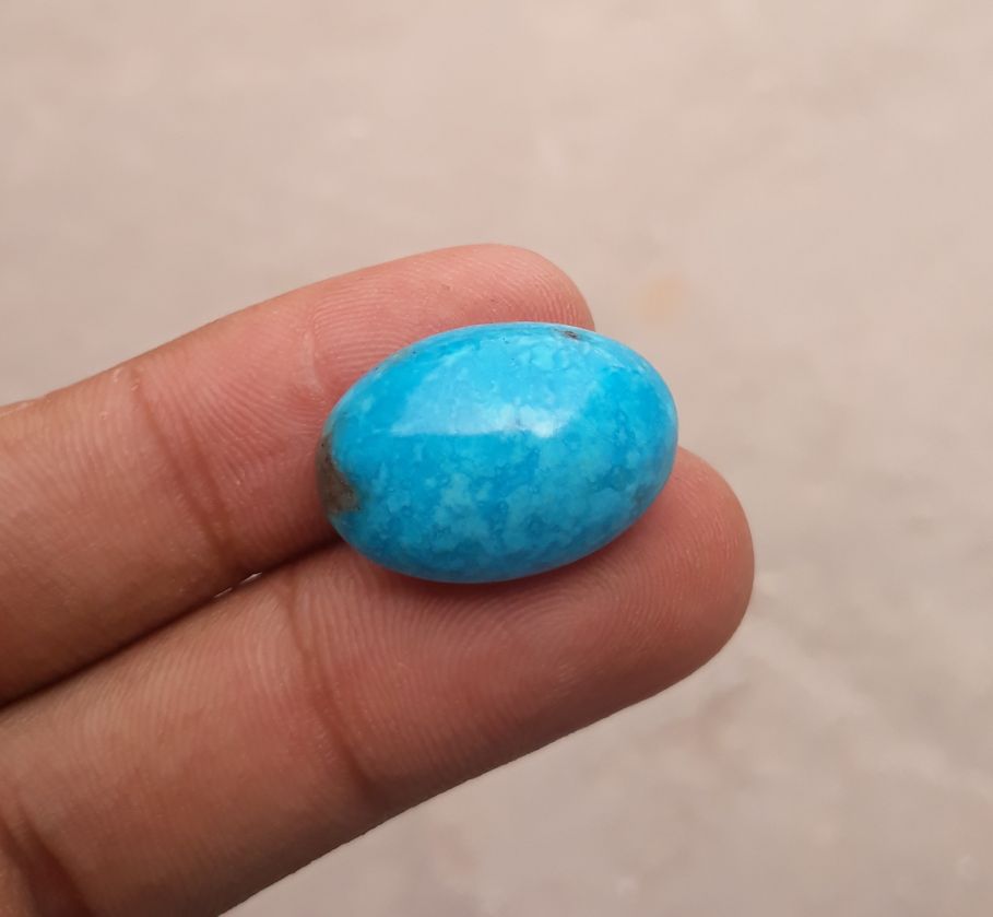 Natural Certified Turquoise  - Blue Turquoise - 26.8ct- 23x16mm