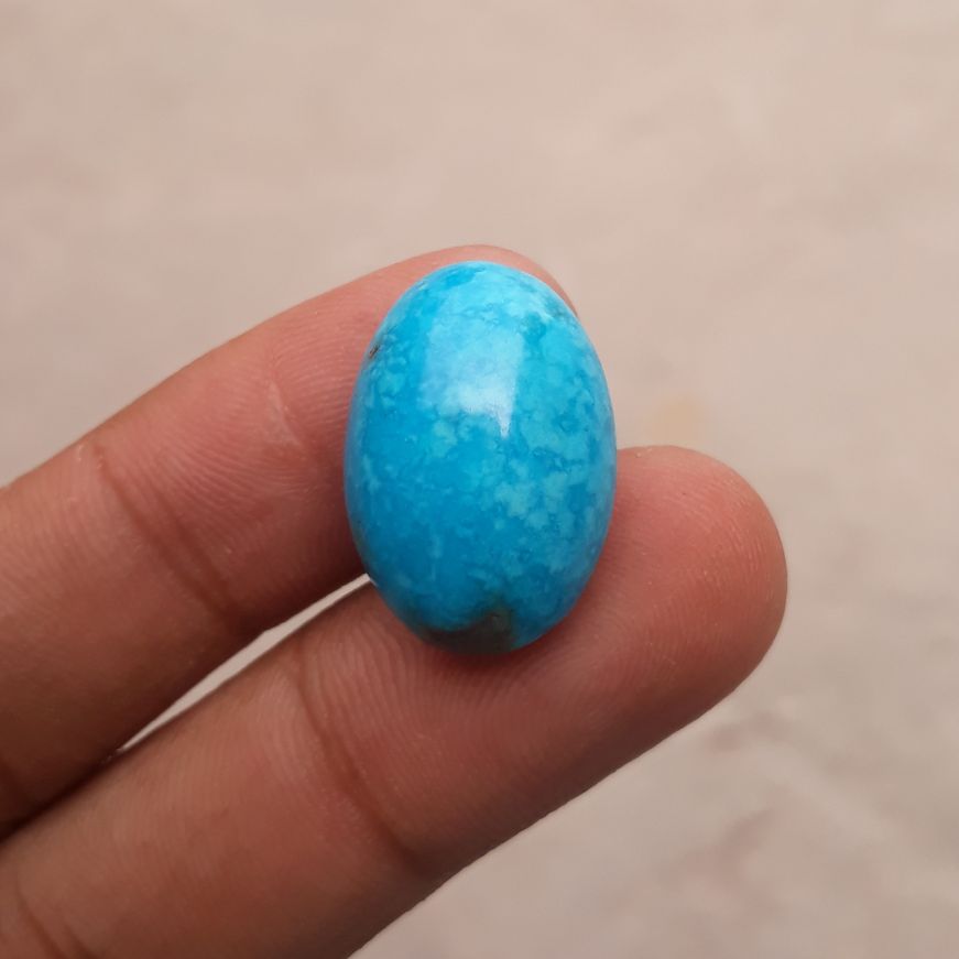 Natural Certified Turquoise  - Blue Turquoise - 26.8ct- 23x16mm